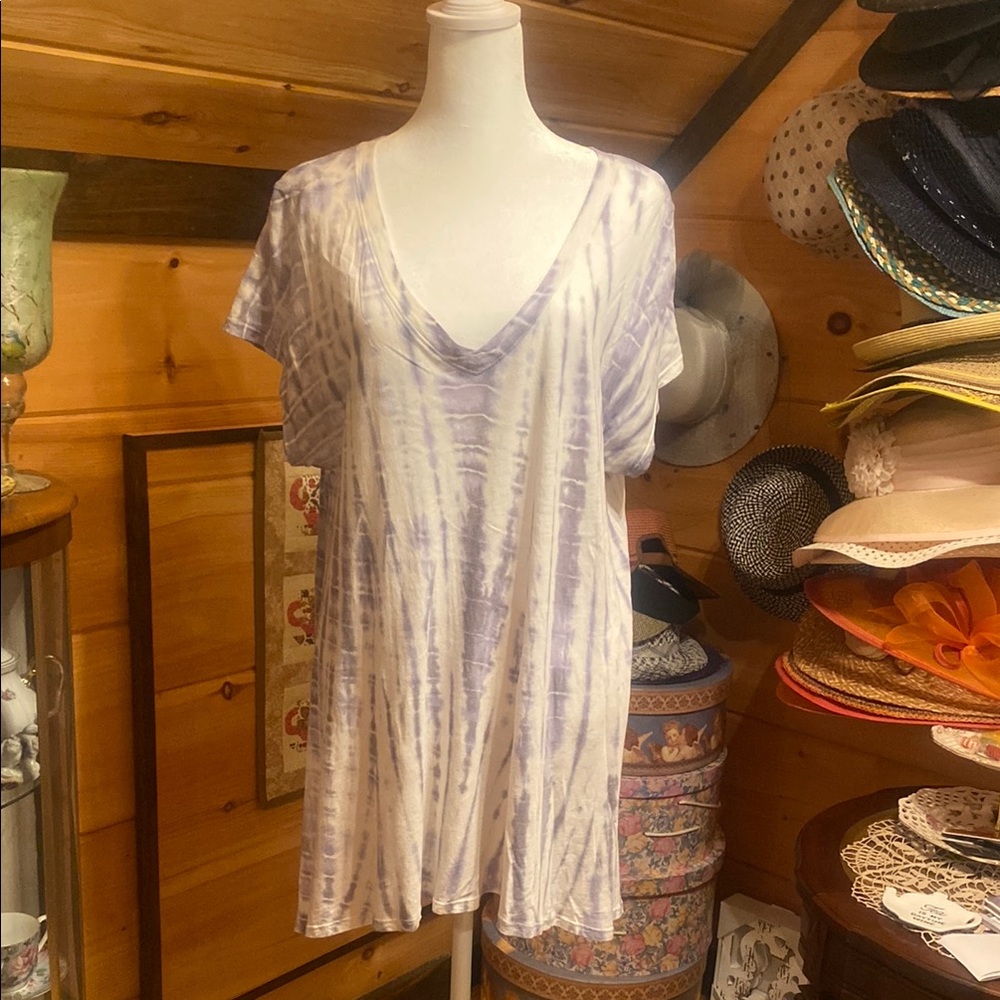 Show Me Your MuMu Purple Tie-Dye V-Neck Tunic